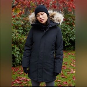 Golden by TNA (Aritzia) Black Mid-length Down Filled Haven Parka Jacket